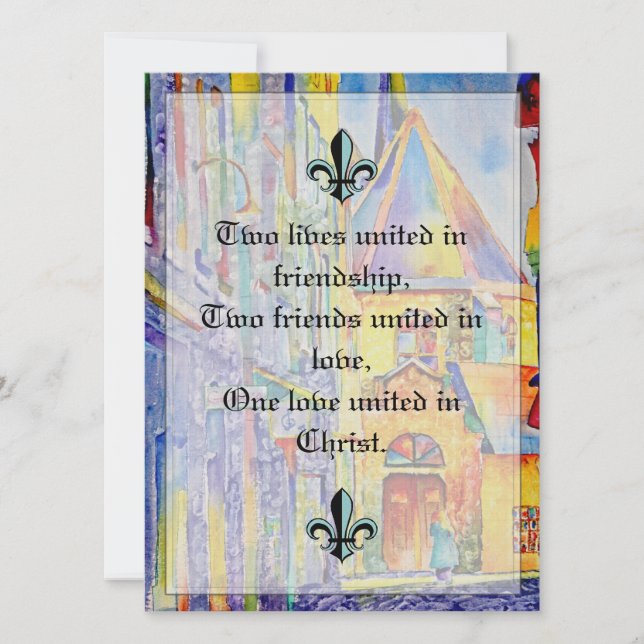 Invitación a la boda religiosa (Anverso)