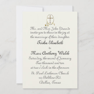 Invitación a la boda religiosa