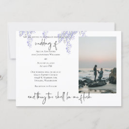 Invitación a la boda religiosa de 2 fotos de Wiste