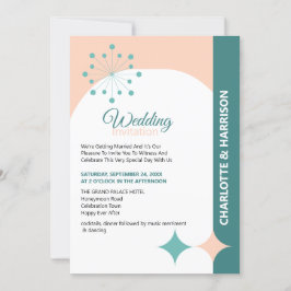 Invitación a la boda retro de mediados de siglo