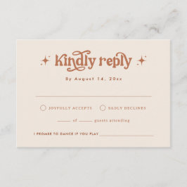 Invitación a la boda retro, Terracotta Boho