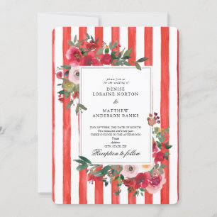 Invitación a la boda roja de Poinciana