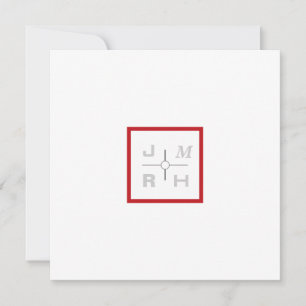 Invitación a la boda roja en la red moderna