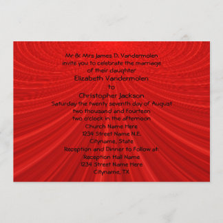 Invitación a la boda roja Showstopper