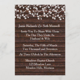 Invitación a la boda romántica