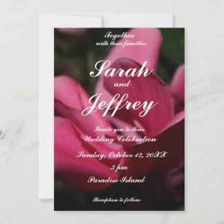 Invitación a la boda romántica