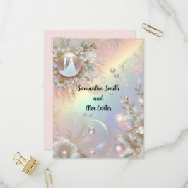 Invitación a la boda romántica