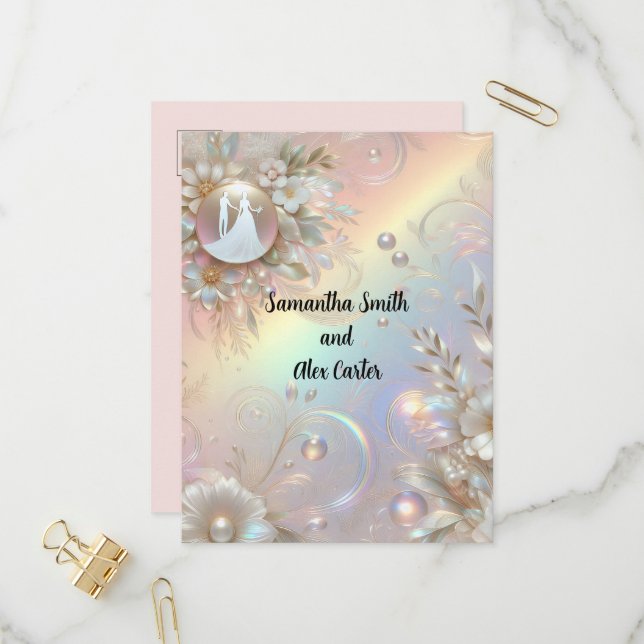 Invitación a la boda romántica (Anverso/Reverso In Situ)