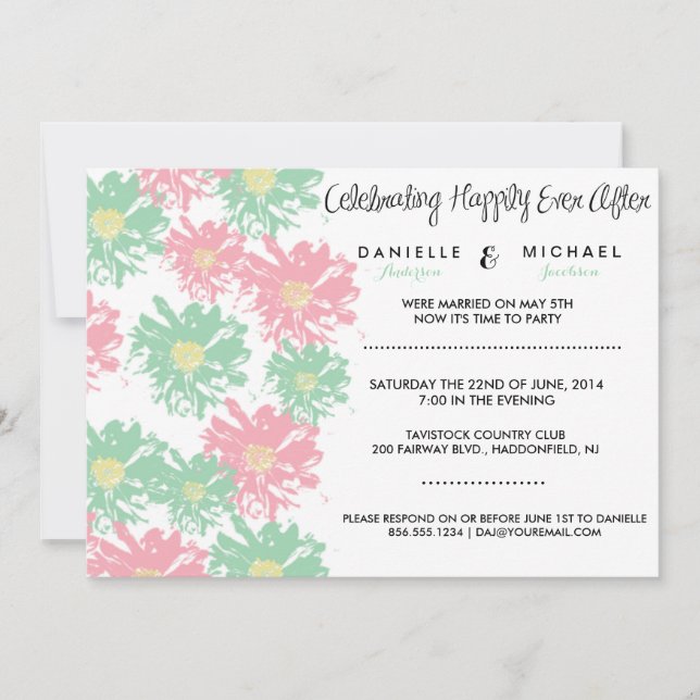 Invitación a la boda romántica (Anverso)