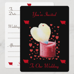invitación a la boda romántica con forma de flor d