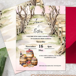 Invitación a la Boda Romántica de Bodas de Viñeter