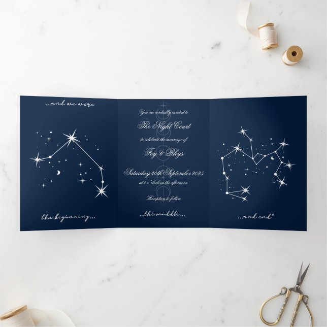 Invitación a la boda romántica de BookTok - Aries/ (Interior)