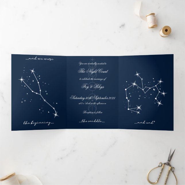 Invitación a la boda romántica de BookTok - Taurus (Interior)