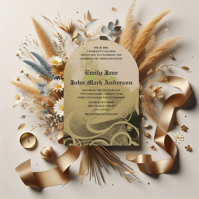Invitación a la boda romántica de Calla Lily (Subido por el creador)