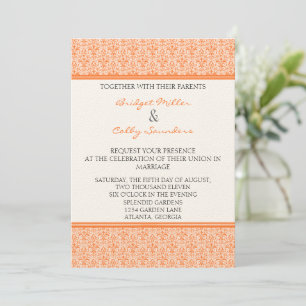 Invitación a la boda romántica de damasco, Tangeri