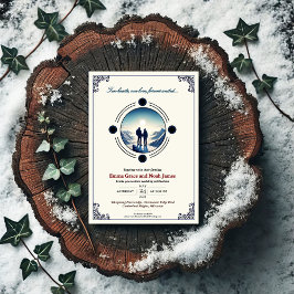 Invitación a la boda romántica de la aventura de m