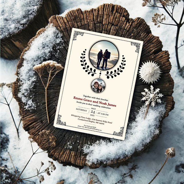 Invitación a la boda romántica de la aventura de m (Subido por el creador)