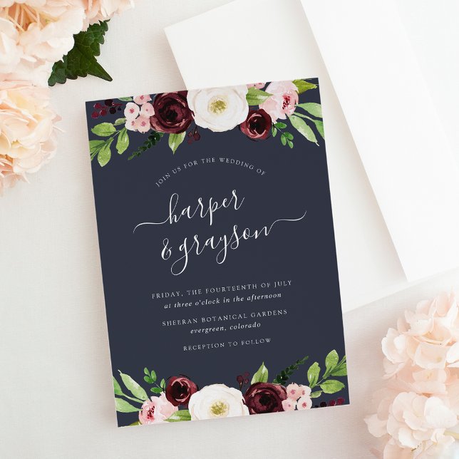 Invitación a la boda romántica de medianoche (Subido por el creador)