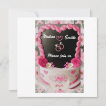 Invitación a la boda romántica de Pastel