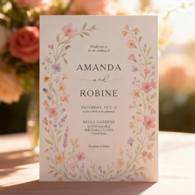 Invitación a la boda romántica del Arco de Flores  (Subido por el creador)