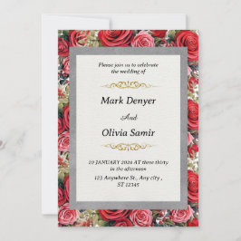 Invitación a la boda romántica - Elegante personal