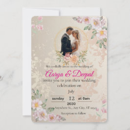 Invitación a la boda romántica - Elegante y atempo