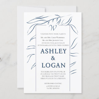 Invitación a la boda romántica en canopy