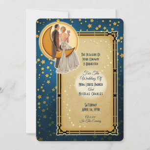 Invitación a la boda romántica en la luna - Redhea