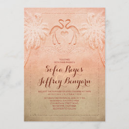 Invitación a la boda romántica en la playa de Flam