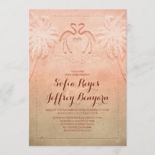 Invitación a la boda romántica en la playa de Flam