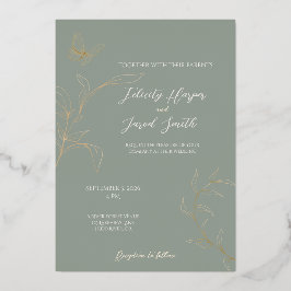 Invitación a la boda romántica en los bosques-