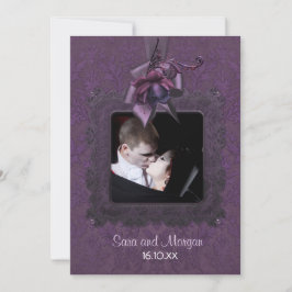 Invitación a la boda romántica oscura