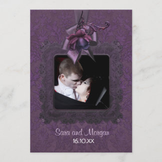 Invitación a la boda romántica oscura