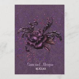 Invitación a la boda romántica oscura
