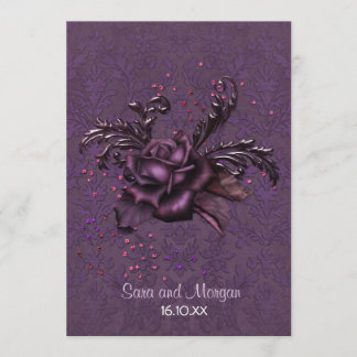 Invitación a la boda romántica oscura