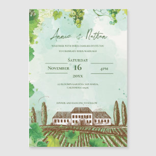 Invitación a la Boda Romántica Vineyard & Grapevin