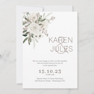 Invitación a la boda romántica W-ROM-004