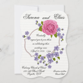Invitación a la boda rosa