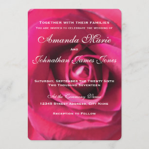 Invitación a la boda rosa