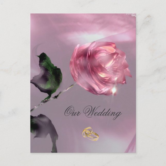 Invitación a la boda Rosa (Anverso)