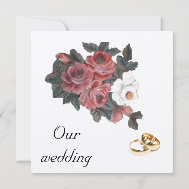 invitación a la boda ROSA (Anverso)