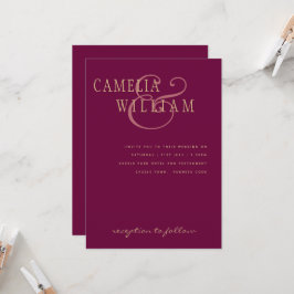 Invitación a la boda rosa de Berry LeahG Magenta