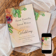 Invitación a la boda Rosa de Boho Terracotta