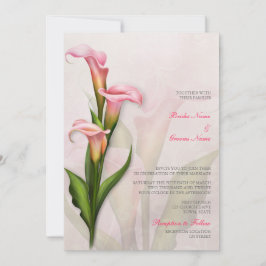 Invitación a la boda rosa de Calla Lily
