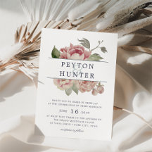 Invitación a la boda Rosa de Rubor