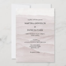 Invitación a la boda rosa polvorienta abstracta