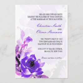 Invitación a la boda Rosa púrpura