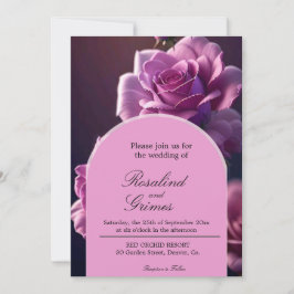 Invitación a la boda Rosa púrpura