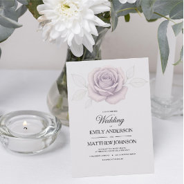Invitación a la boda Rosa púrpura elegante de dise