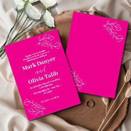 Invitación a la boda rosada | Boda floral romántic